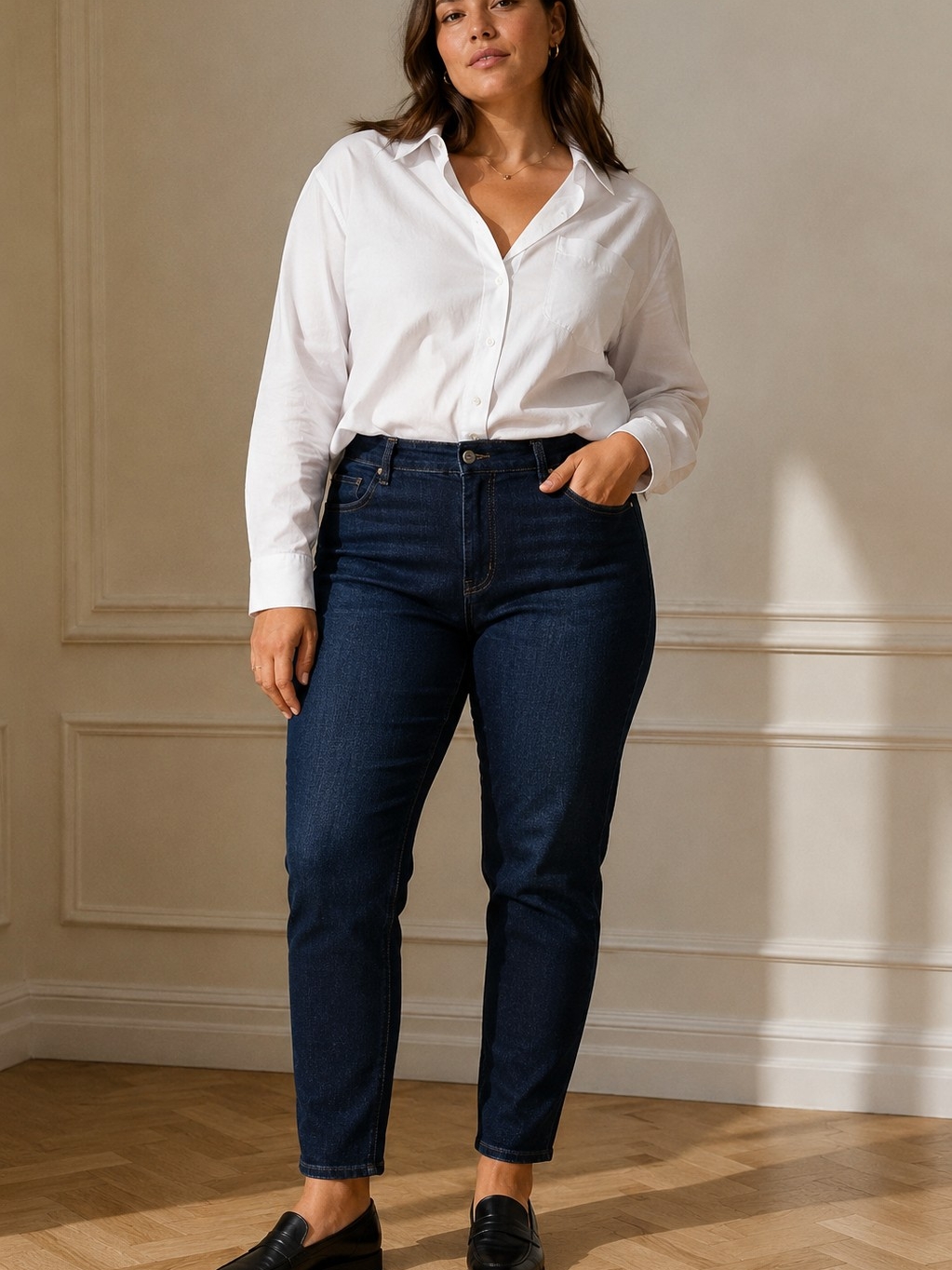 Jag Cecilia Skinny Jeans Dark Wash Sculpting Stretch Denim Curvy Minimalist 18